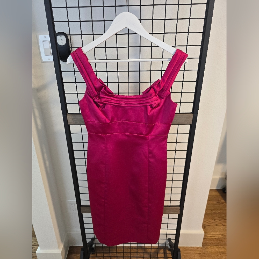 Antonio Melani Satin Fuschia Dress